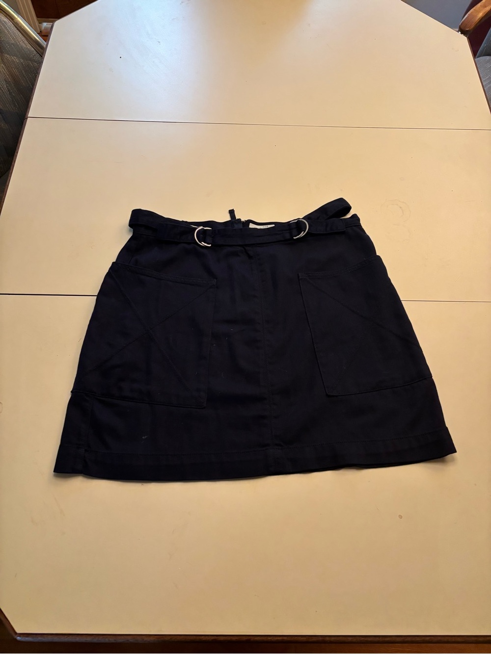 Anthropologie Black Mini Skirt with D-Ring Detail
